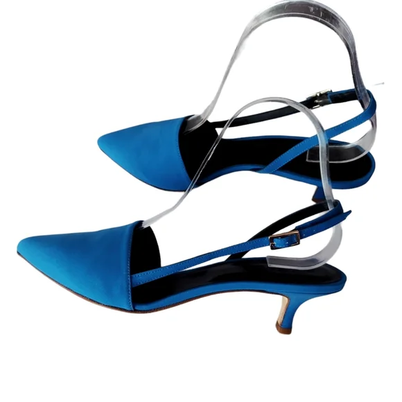 Tibi Blue Slingback Heels - Picture 2 of 8